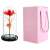 Trandafir roșu etern în cupolă de sticlă cu lumini LED și cutie de cadou, Rose of Love