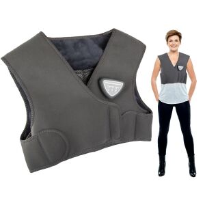 Masážna vyhrievacia vesta na chrbát USB nosená ženou, masážna vesta na chrbát a ramená - Pracovné ochranné odevy