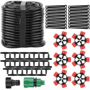 20 méteres esőztető csepegtető öntöző rendszer, 20 db szeleppel