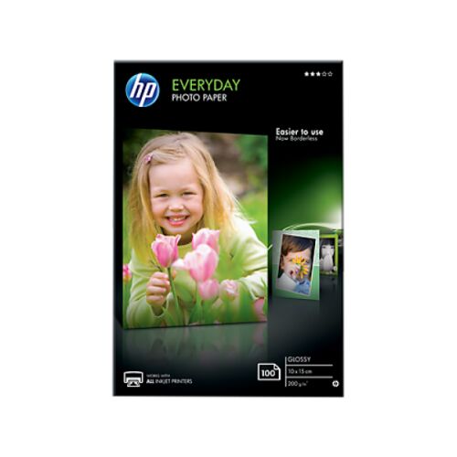 HP Everyday Glanz Fotopapier 10x15cm, 100 Blatt