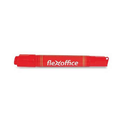 FLEXOFFICE "PM04" 0,8/6,0 mm kúpos/vágott kétvégű piros alkoholos marker