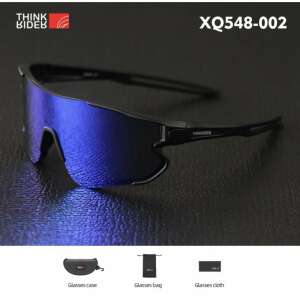 Cyklistické slnečné okuliare ThinkRider XQ548-002 s modrými tónovanými sklami a čiernym rámom - Pánske slnečné okuliare