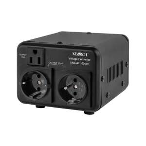 KEMOT URZ3421 500VA feszültségátalakító, 400W, 230V-ról 115V-ra vagy 115V-ról 230V-ra - Feszültségvizsgáló