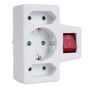 Maclean Háromszoros Aljzat Kapcsolóval - MCE215