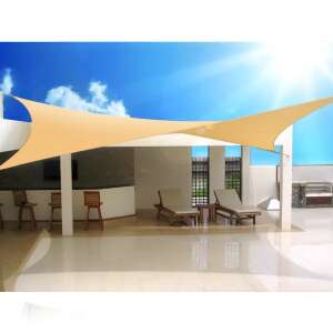 Pânză de umbră pătrată GreenBlue crem 5x5m oferind protecție solară pentru terasă - Copertine soare