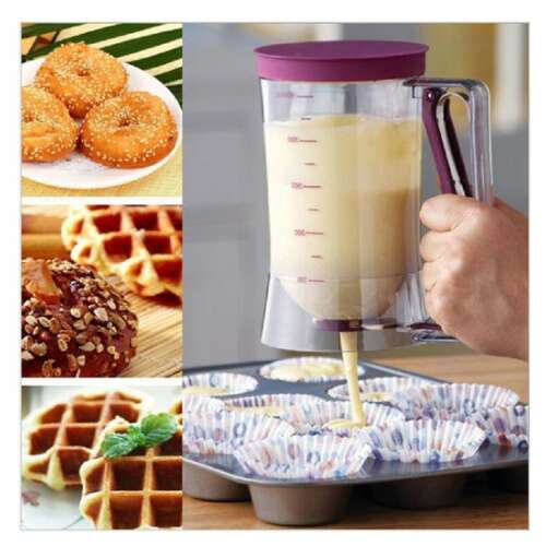 Kézi tészta adagoló gép, 900ml - gofrihoz, muffinhoz, palacsintákhoz, süteményekhez 103297428