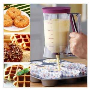 Manueller Teigspender, 900ml - für Waffeln, Muffins, Pfannkuchen, Kuchen 103297428 - Küchenaccessories