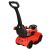Ikonka Red Baby Ride-On Car with Push Bar - Rear View