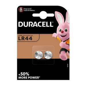 Duracell LR44 gombelem, 2 db-os csomag, alkáli, gombelem - Duracell