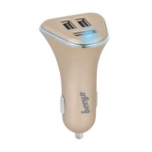 Beeyo 3-portos autós töltő, arany színben - Autós töltő