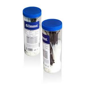 Legături de cablu Commel, pachet de 400, alb și negru, 2,5 mm și 3,5 mm, gestionarea cablurilor, lucrări electrice - Legături de cablu