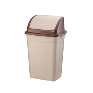 Planet Billenőfedeles szemetes kuka, műanyag, barna, 9 L