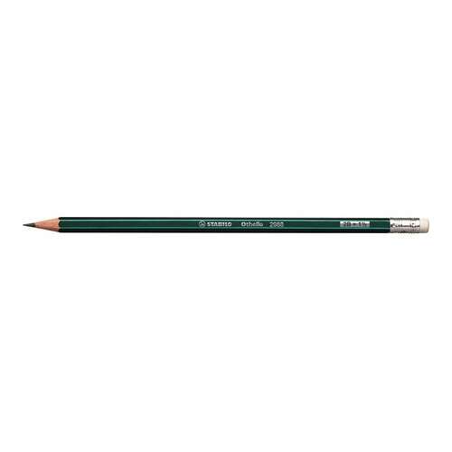 STABILO Othello 2B sechskantiger Graphitstift mit Radiergummi