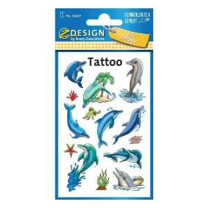 Folie de tatuaje temporară cu mai multe modele de delfini, Z Design by Avery Zwackform - Tatuaje temporare