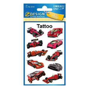 Folie de tatuaje temporare Z Design cu 10 modele diferite de mașini de curse - Tatuaje temporare