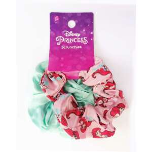 Disney Princess Ariel Scrunchies, 2-pak, różowe i zielone gumki do włosów z nadrukiem Ariel - Guma do włosów