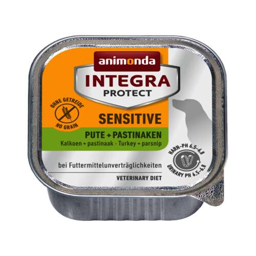 Animonda Integra Protect Sensitive hrană umedă pentru câini cu curcan și păstârnac, fără cereale, dietă veterinară