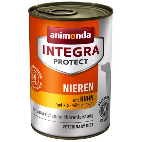 Animonda Integra Protect Nieren Veterinary Diet Nassfutter für Hunde mit Huhn, 400g Dose