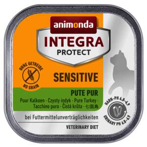 Animonda Integra Protect Sensitive nedves macskaeledel, tiszta pulyka, gabona mentes, állatorvosi diéta, 100g - Animonda