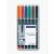 STAEDTLER "Lumocolor 318 F" OHP 0,6 mm Sada alkoholových fixiek 6 rôznych farieb 138025912