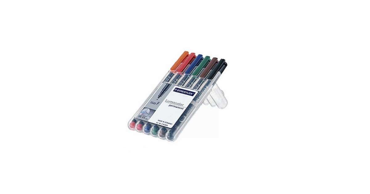 STAEDTLER "Lumocolor 318 F" OHP 0,6 mm Set de markere cu alcool în 6 culori diferite STAEDTLER "Lumocolor 318 F" OHP 0,6 mm 6 culori diferite 138025912