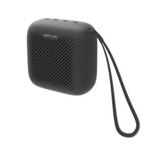 Astrum ST020 fekete hordozható Bluetooth hangszóró mikrofonnal, IPX5 vízálló, 5W - Astrum
