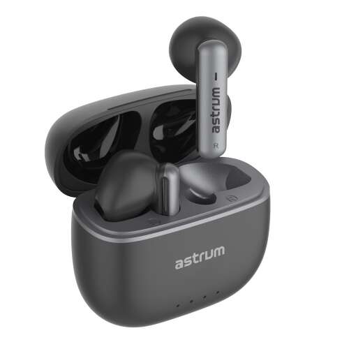 Astrum ET340 BT V5.1 stereo TWS headset s mikrofónom s potlačením hluku, nabíjacie puzdro USB-C, čierne
