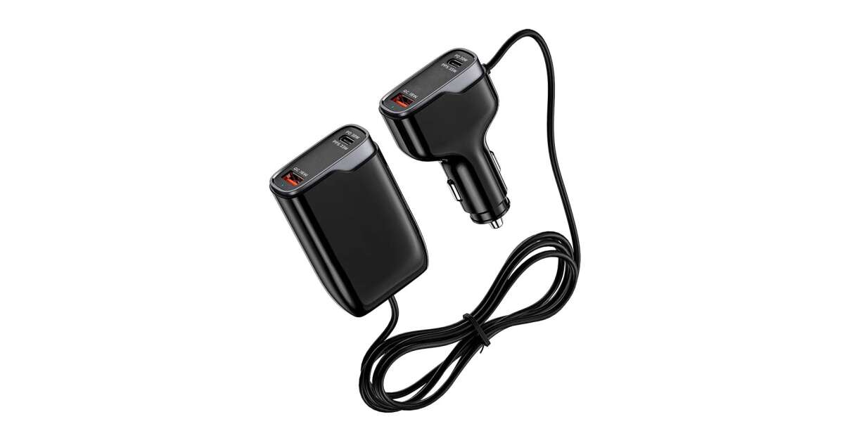Încărcător rapid pentru trabucuri Astrum PRO GO PD100 cu conectori 2X USB (18W), 2X Type-C (33W) negru 104075355