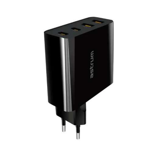 Astrum Pro PD100 65W USB-C a 18W USB-A nástenná nabíjačka, čierna