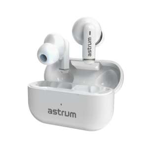 Astrum ET310 BT V5.1 True Wireless Stereo Ohrhörer mit Dual-Mikrofon und USB-C Ladekoffer, Weiß - Astrum