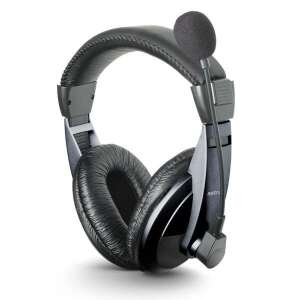 Astrum HS120 kabelgebundenes Headset mit einstellbarem Rauschunterdrückungs-Mikrofon, schwarz - Astrum