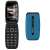 Maxcom MM828 4G Dual-SIM-Mobiltelefon mit großen Tasten, blau, Vorder- und Rückseite