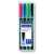 Staedtler Lumocolor permanentné fixky, 4-balenie, červená, modrá, zelená, čierna, 0,4 mm