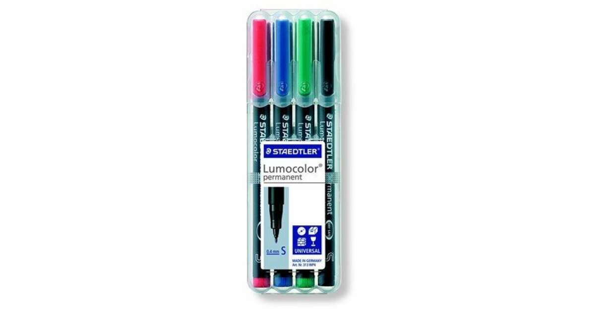 STAEDTLER "Lumocolor 313 S" OHP 0,4 mm set od 4 različite boje alkoholnih markera
 58376710