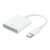 Fehér SD kártyaolvasó Type C csatlakozóval