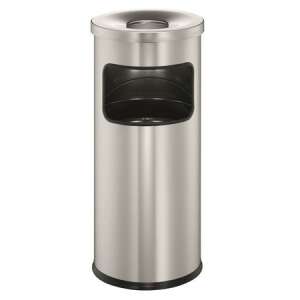 Durable DB333223 (19 l) feuerfester runder Mülleimer in Silber mit Aschenbecher