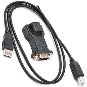 Usb–rs232 adapter ch340, usb 2.0, 60 cm, fekete