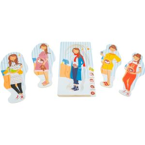 Réteges puzzle -  várandósság,baba születés - 28 db (Legler)