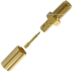 RPSMA alj crimp csatlakozó RG-58 kábelhez - Csatlakozó