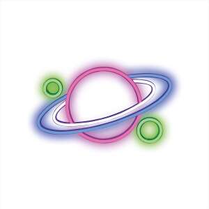 LED Bolygó Neon Lámpa - Többszínű Dekoráció