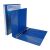 DONAU A4 blue 4-ring binder with D-shaped rings, open with packaging