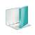 LEITZ Wow A4 Maxi 40mm D-ring binder, ice blue, open, showing rings and spine