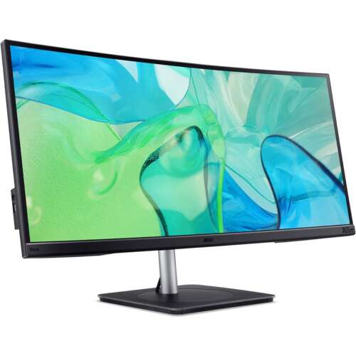 Acer CB343CUR 34-inch UltraWide Quad HD Curved Monitor, Black and Silver