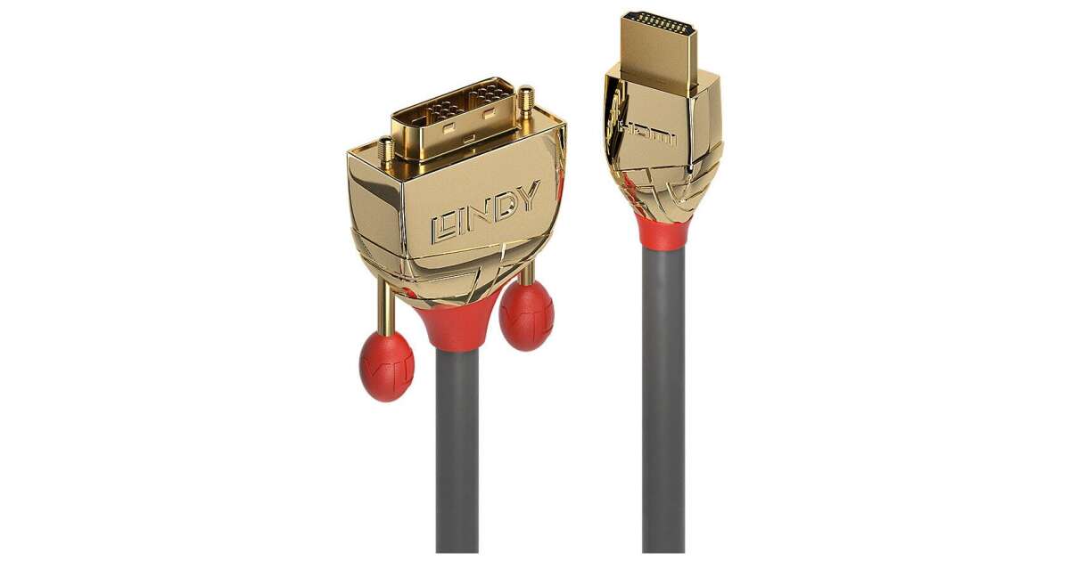 Cavo LINDY 36270 HDMI Type A - DVI-D, 0.5 Metri, Nero, Con Contatti Placcati Oro E Tripla Schermatura, Garanzia 10 Anni - 2