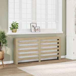 vidaXL Sonoma stejar asamblat radiator din lemn, 175 x 20 x 82 cm, radiator, dulap radiator, radiator, raft radiator, mobilier radiator, depozitare radiator, ascundere radiator, decor radiator, design radiator - Inserții de șemineu