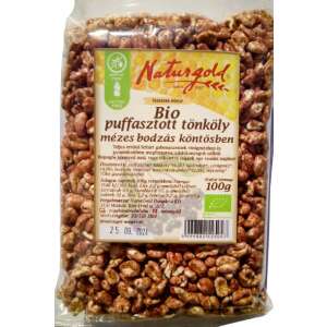 NaturGold Bio puffasztott tönköly mézes-bodzás köntösben, 100g - Gabonapehely