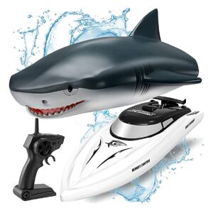 Cápa Motorcsónak 2 az 1-ben Távirányítós cápa hajó és motorcsónak távirányítóval - Nonbrand Interaktív gyerek játék