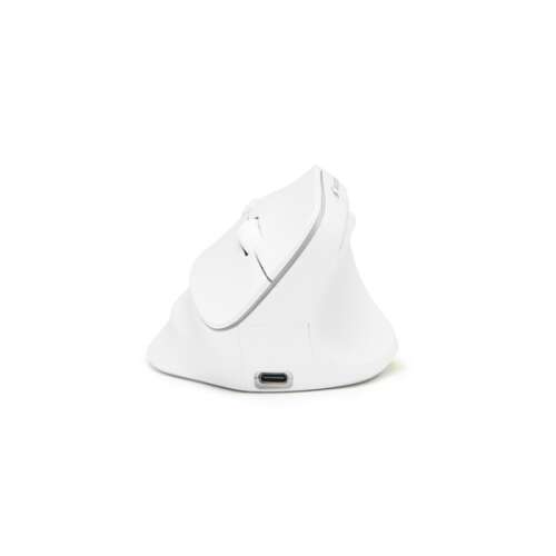 Bluestork Cordless Mouse - M-WL-ERGO-LUMI-W (Ergonomic, Rechargeable, 2400 DPI, 6 buttons, optical, white) 103411511