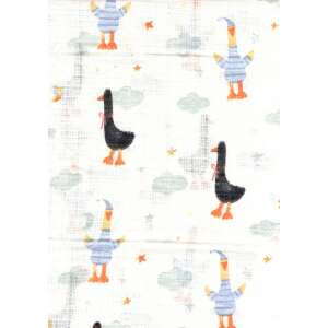 Boldog liba márkájú, libás mintás babamuslin kendő, 1 darabos - Textil pelenka