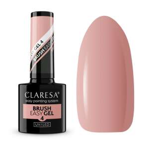 Claresa Brush Easy Gel 4 - Bej mediu UV/LED Gel de Construcție Unghii - Design de unghii